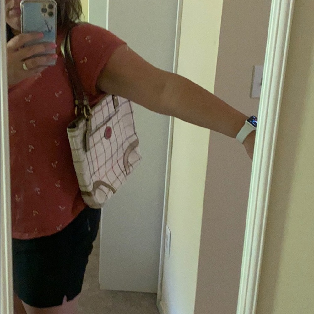 Spring colored plaid Coach bag - Picture 4 of 4